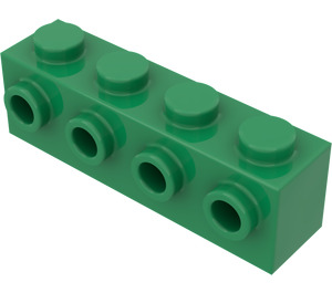 LEGO Grønn Kloss 1 x 4 med 4 Knotter på En Side (30414)