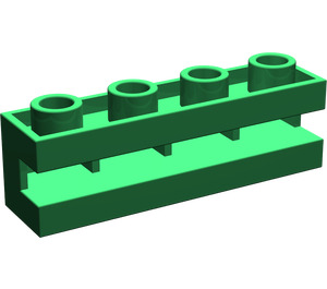 LEGO vert Brique 1 x 4 avec rainure (2653)