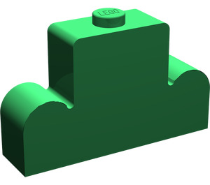 LEGO Green Brick 1 x 4 x 2 with Centre Stud Top (4088)