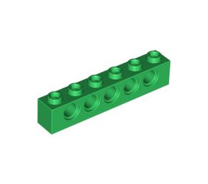 LEGO Vert Brique 1 x 6 avec des trous (3894)