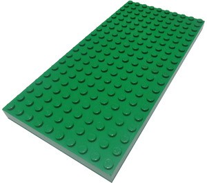LEGO Grün Backstein 10 x 20 mit Bodenrohren um die Kante und Querunterstützung