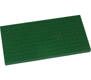 LEGO Green Brick 10 x 20 with Bottom Tubes around Edge and Dual Cross Supports