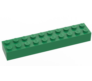 LEGO Zielony Cegła 2 x 10 (3006 / 92538)