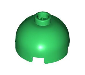 LEGO Green Brick 2 x 2 Round with Dome Top (Hollow Stud, Axle Holder) (3262 / 30367)