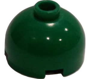 LEGO Green Brick 2 x 2 Round with Dome Top (Safety Stud, Axle Holder) (3262 / 30367)