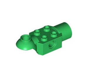 LEGO Vert Brique 2 x 2 avec Horizontal Rotation Joint et Socket (47452)
