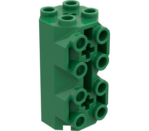 LEGO Green Brick 2 x 2 x 3.3 Octagonal With Side Studs (6042)