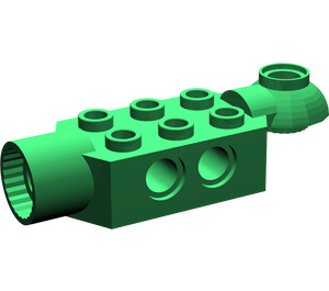 LEGO Grün Backstein 2 x 3 mit Horizontal Scharnier und Socket (47454)
