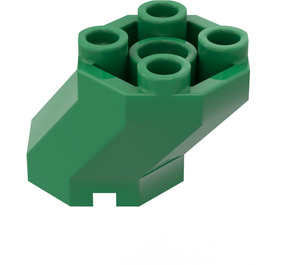 LEGO Grøn Klods 2 x 3 x 1.6 Octagonal Offset (6032)