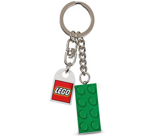 LEGO Green Brique 2 x 4 Clé Chaîne (852096)