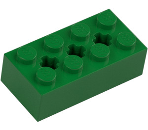 LEGO Zielony Cegła 2 x 4 z Oś Dziury (39789)