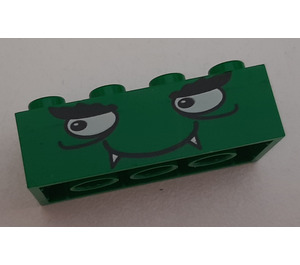 LEGO Vert Brique 2 x 4 avec Scary Smiling Face (3001)