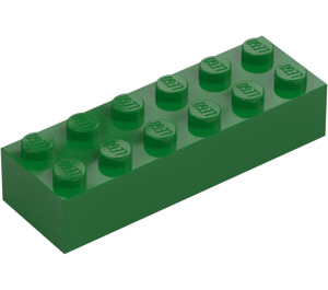 LEGO Green Brick 2 x 6 (2456 / 44237)