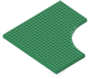 LEGO Groen Steen 24 x 24 met Uitsparing (6161)