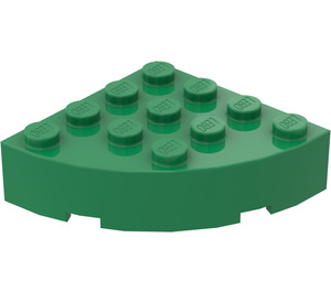 LEGO Green Brick 4 x 4 Round Corner (2577)