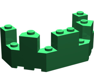 LEGO Grün Backstein 4 x 8 x 2.3 Turret oben (6066)