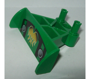 LEGO Groen Auto Spoiler 3 x 4 x 6 met Vlam (30626 / 40589)