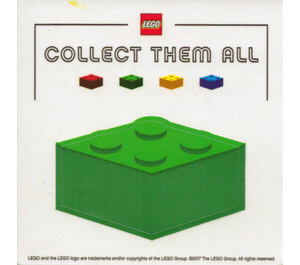 LEGO Grün Collect Them All Promotional Aufkleber