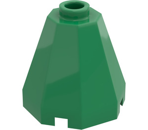 LEGO Green Cone 2 x 2 x 1.3 Octagonal (6039)
