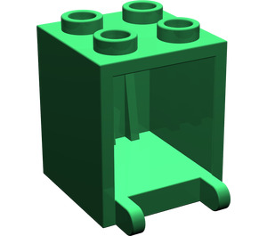 LEGO Green Container 2 x 2 x 2 with Recessed Studs (4345 / 30060)