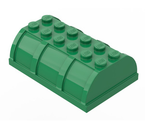 LEGO Zelená Kontejner 4 x 6 Víčko  (4238 / 33341)