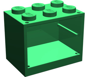 LEGO Green Cupboard 2 x 3 x 2 with Solid Studs (4532)