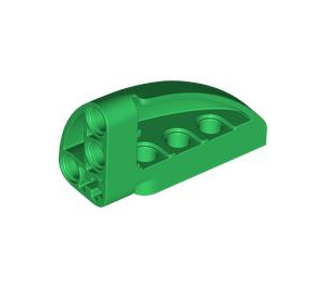 LEGO Green Curved Panel 3 x 5 x 2 Right (2442)