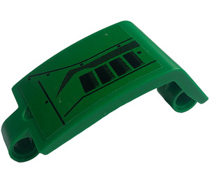 LEGO Green Curved Panel 3 x 6 x 3 with Air Vents Sticker (24116)