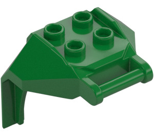 LEGO Grön Design Kloss 4 x 3 x 3 med 3.2 Shaft (27167)