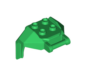 LEGO Green Design Brick 4 x 3 x 3 with 3.2 Shaft (27167)