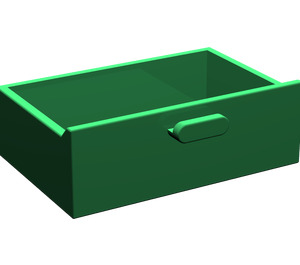 LEGO Grün Drawer ohne Verstärkung (4536)