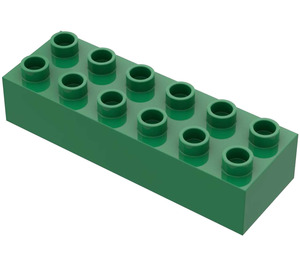 LEGO Grün Duplo Backstein 2 x 6 (2300)