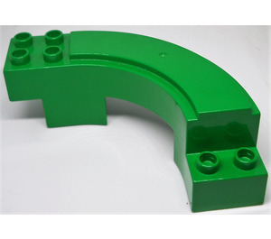 LEGO Green Duplo Curved Road Section 6 x 7 x 2 (31205)