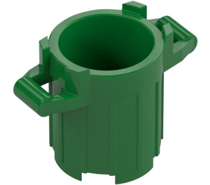 LEGO Verde Pattumiera con 4 supporti per coperchio (28967 / 92926)