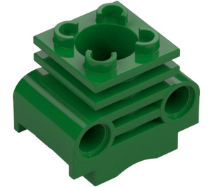 LEGO Grøn Motor Cylinder med slidser (2850 / 32061)