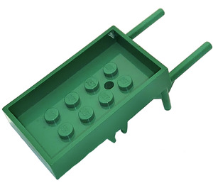 LEGO Vert Fabuland Wheelbarrow (2 roues) - Cadre