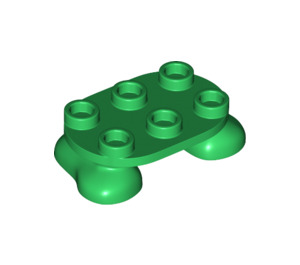 LEGO Green Feet 2 x 3 x 0.7 (66859)