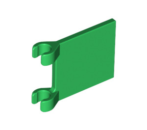 LEGO Grün Flagge 2 x 2 ohne ausgestellten Rand (2335 / 11055)