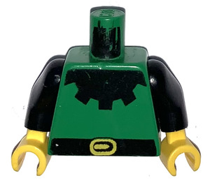 LEGO Verde Forestman Torso con Negro Cuello y Negro Brazos (973)