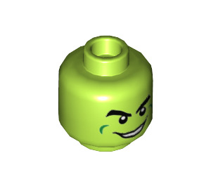 LEGO Green Goblin Minifigure Head (Safety Stud) (84790 / 106842)