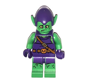 LEGO Grün Goblin mit Leuchtendes Grün Skin und Kürbis Gürtel Minifigur