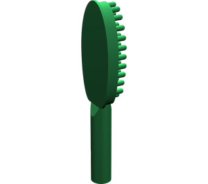 LEGO Vert Hairbrush avec poignée courte (10 mm) (3852)