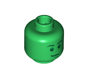 LEGO Groen Hoofd met Army Man Gezicht (Veiligheidsnop) (3626 / 88831)