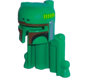 LEGO Green Helmet with Rocket Pack for Boba Fett with Dark Brown (30380 / 84015)