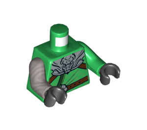 LEGO Grøn Hero Lloyd Minifig Torso (973 / 76382)