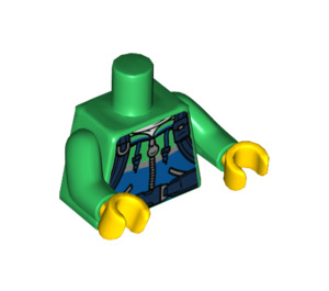 LEGO Green Hiker Minifig Torso (973 / 88585)