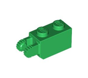 LEGO Groen Scharnier Steen 1 x 2 Vergrendelings met 2 Vingers (Verticaal Einde) (30365 / 54671)