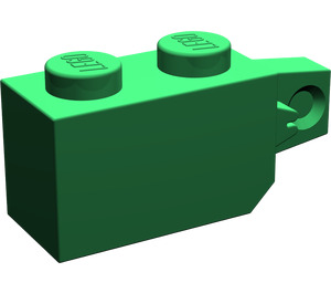 LEGO Green Hinge Brick 1 x 2 Locking with Single Finger (Vertical) On End (30364 / 51478)