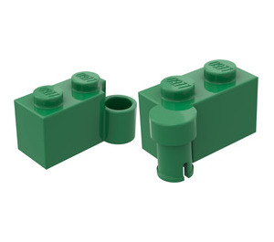 LEGO Green Hinge Brick 1 x 4 Assembly