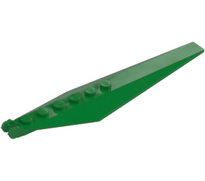 LEGO Groen Scharnier Plaat 1 x 12 met Hoekig Zijkanten en Tapered Ends (53031 / 57906)